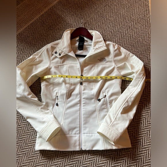 ❄️The North Face Soft Shell White Moto Style Jacket Size Small Fleece Lined - Picture 11 of 13